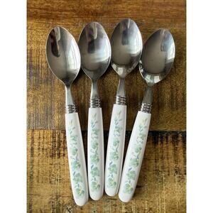 Corelle Callaway Ivy Green Set Of Four Vintage Spoons 4